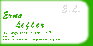 erno lefler business card